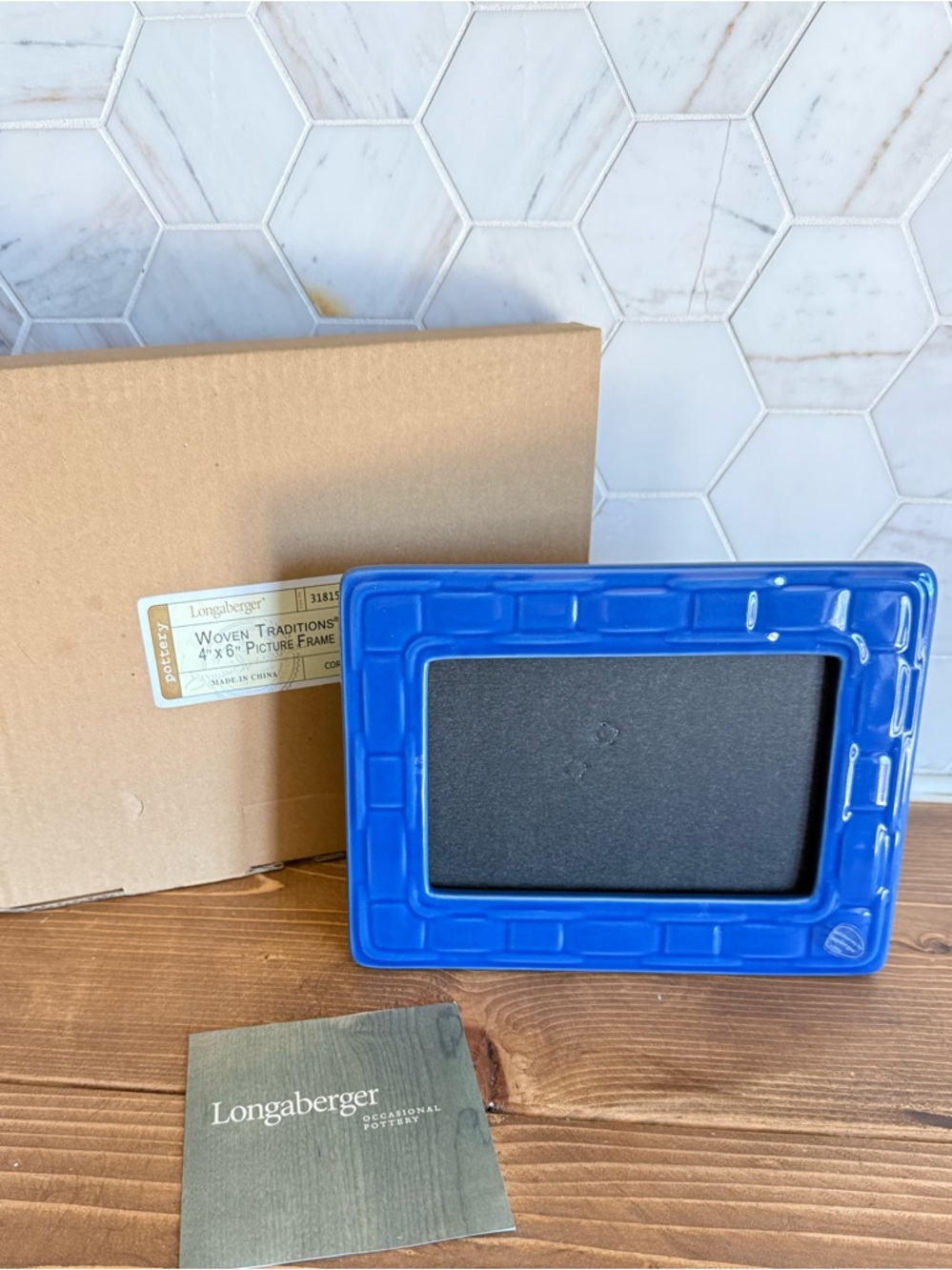 Longaberger Woven traditions 4x6 picture frame NWT